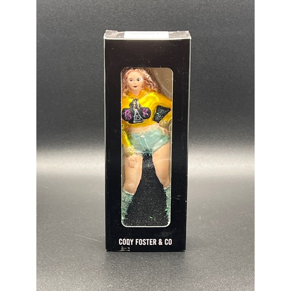 Cody Foster & Co Other - Cody Foster & Co Beyonce Coachella Glass Christmas Ornament Yellow Hoodie NIB